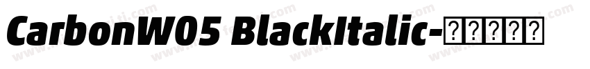 CarbonW05 BlackItalic字体转换